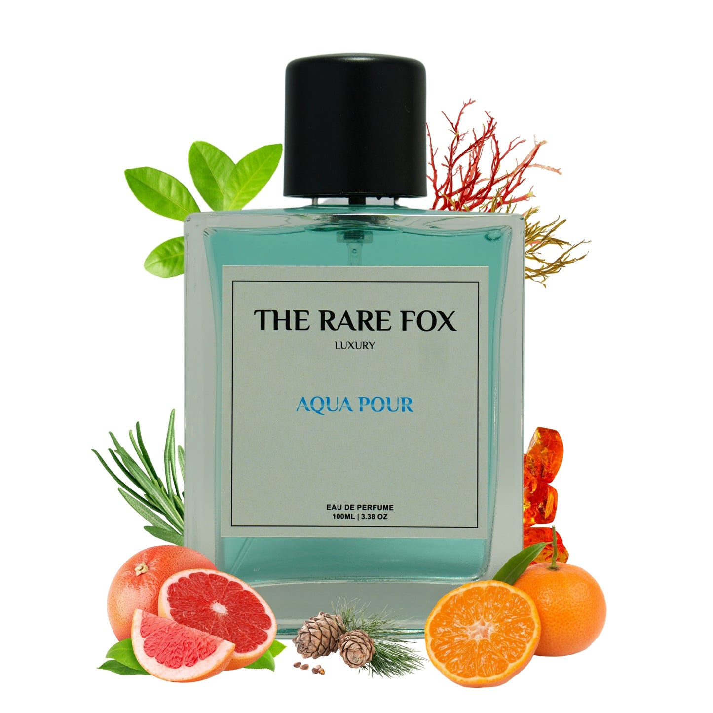 The Rare Fox AQUA POUR Eau de Parfum | Fresh, Aquatic & Invigorating Fragrance for Men | 50 ML / 100 ML