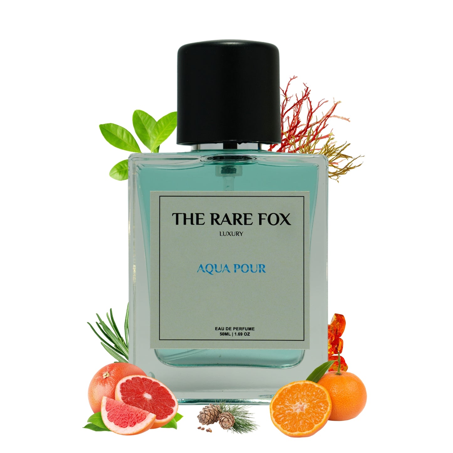 The Rare Fox AQUA POUR Eau de Parfum | Fresh, Aquatic & Invigorating Fragrance for Men | 50 ML / 100 ML
