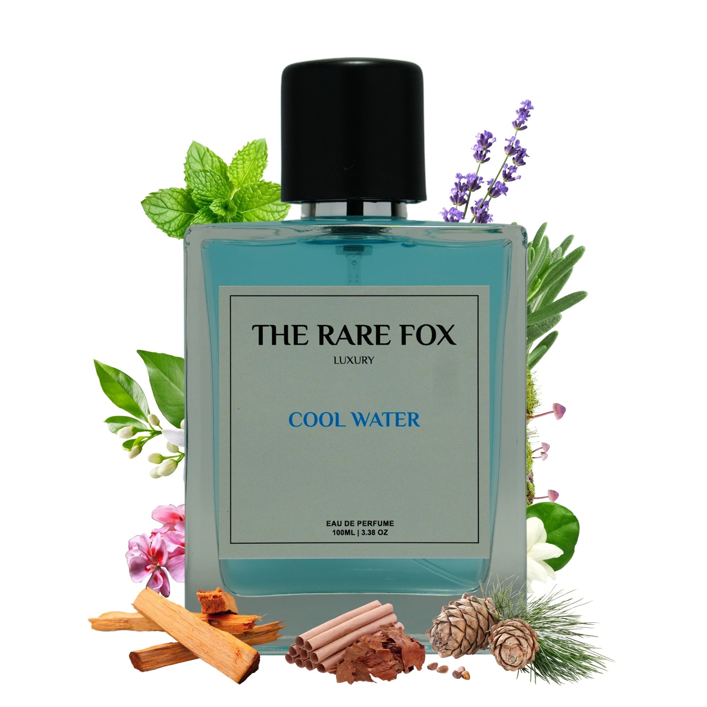 The Rare Fox COOL WATER Eau de Parfum | Fresh, Aquatic & Timeless Fragrance for Men | 50 ML/ 100 ML