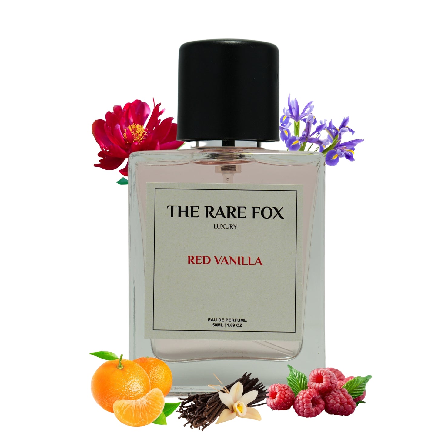 The Rare Fox RED VANILLA Eau de Parfum | Sweet, Floral & Sensual Fragrance for Women | 50 ML/ 100 ML
